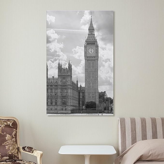 Room Decoration Poster Canvas Painting Architectural Art Office Home Wall Decoration Frame-style-1 20x30inch(50x75cm)