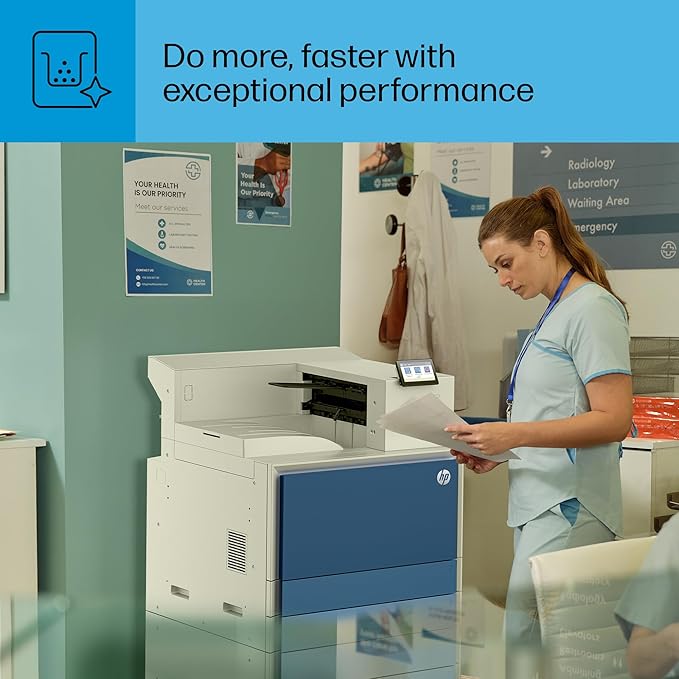 HP Laserjet Enterprise 8501x Monochrome Printer, Scanner, Copier, Duplex, Best for Office, AJ7J3A