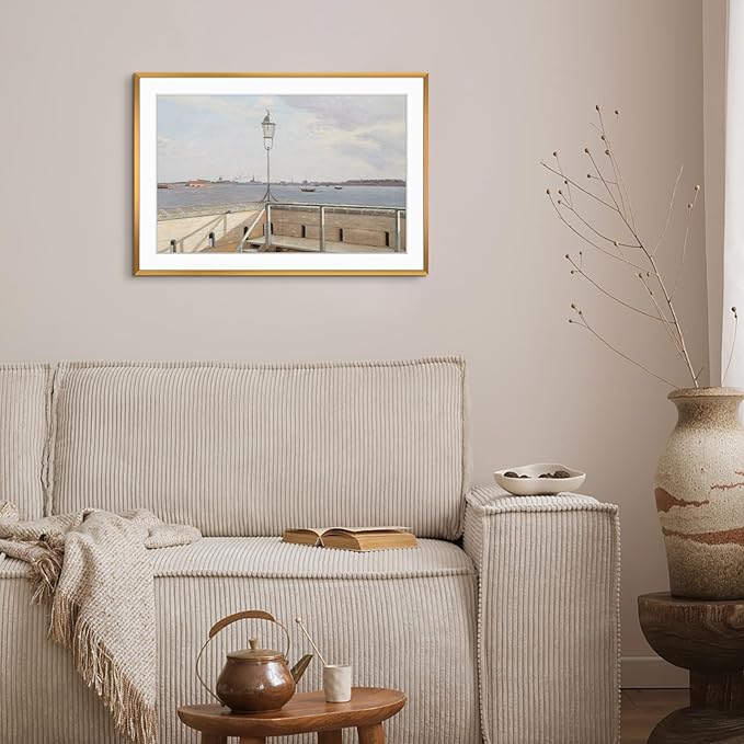 Golden State Art, Gallery Wall Frame Set of 6 - Bronze 13x19 Aluminum Photo Frames with Mat for 11x17 Pictures - 13 x 19 inch Metal Frame with Real Glass Cover - Elegant Home or Office Decor