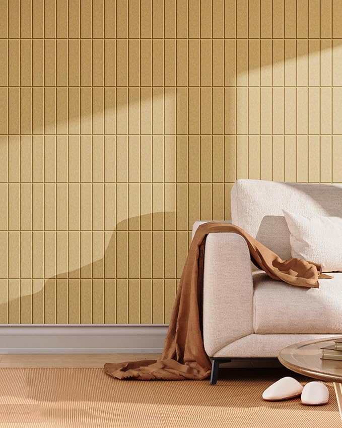 Large Cork Boards for Walls, 47"x35" Bulletin Board, 12-Pack Felt Wall Tiles with 60 Adhesive Tabs, Cork Boards for Office Decor, Felt Board Alternative Pin Board