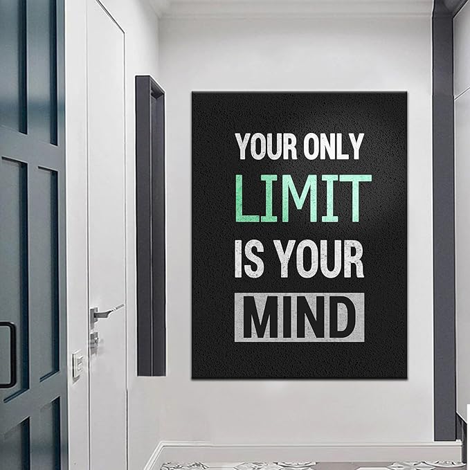 Inspirational Canvas Wall Art Motivational Positive Entrepreneur Quotes Poster Print Canvas Painting Office Home Living Room Gym Wall Decoration Framed Ready to Hang [30''Wx 40''H]
