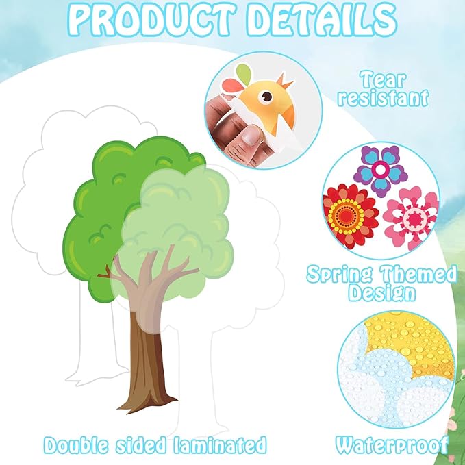 gisgfim Spring Bulletin Board Set Our Class is Ready to Grow Classroom Decorations Flower Butterfly Motivational Paper Cutouts for Spring Classroom School Chalkboard Door Wall Decor