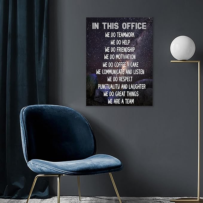 Motivational Canvas Poster Wall Art Inspirational Entrepreneur Quotes Teamwork Picture Print Positive Painting Artwork for Modern Home Bedroom Teens Room Office Stretched and Framed [18" W x 24" H]