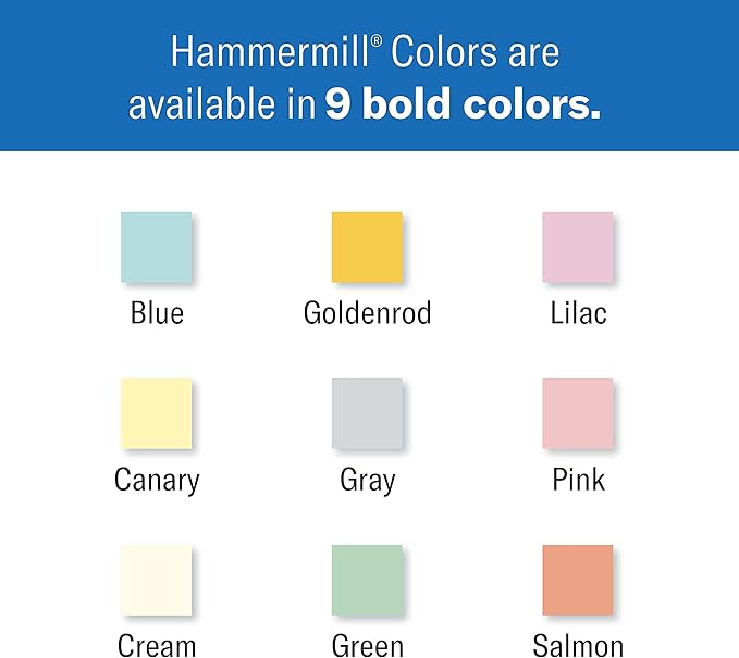 Hammermill Colored Paper, 20 lb Goldenrod Printer Paper, 11 x 17-1 Ream (500 Sheets) - Made in the USA, Pastel Paper, 102160R
