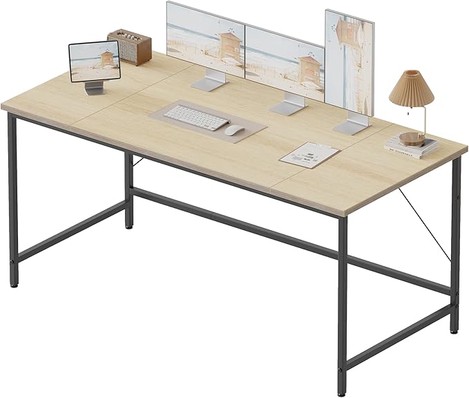 Mericonia 55 inch Computer Desk, Gaming Desk for Small Spaces, Modern Simple Style Table for Home Office, Study Student Writing Table