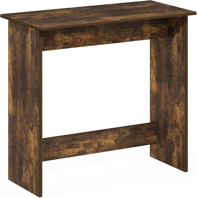 Furinno Simplistic Small Desk, 31.3" Wide Gaming Desk, Rectangular Computer Desk with Rounded Edges, Office Desk for Home Office, Bedroom, Study Room, Dorm, Amber Pine