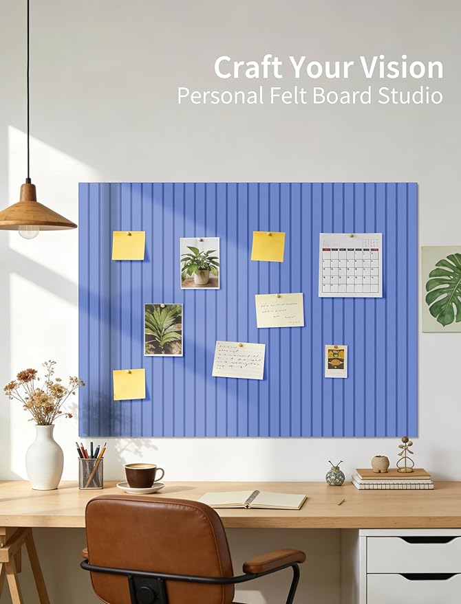 Large Bulletin Board 48"x 24" Cork Boards for Walls, 12 Pack Felt Wall Panels Photo Board, Cork Board for Office Home Pin Board