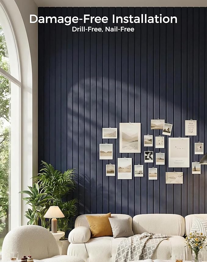 Aothia 12-Pack Large Felt Bulletin Board 48"x36", Modular Pin Board Tiles for Wall, Cork Board Alternative for Office & Classroom, Includes 70 Adhesive Tabs & 40 Pushpins, Navy Blue