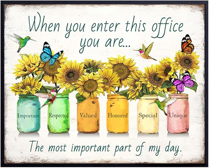 Inspirational Office Wall Art & Decor - Motivational Posters - Positive Quotes Wall Decor - Home Office Decor - Teamwork Wall Art - Inspirational Gifts - Entrepreneur Gifts -8x10 Unframed Picture Sign