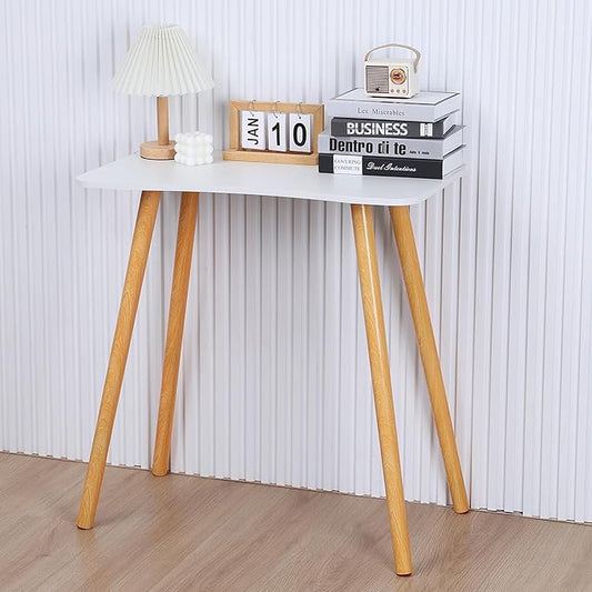 Computer Desk Computer Writing Desk Style Desk Ergonomic Arc Design for Home Office Study PC Work Writing Table (White)
