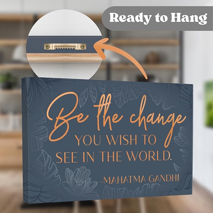Inspirational Wall Art Framed Canvas - Wall Decor for Bedroom, Office, Living Room- 10 x 16.5 Inch Motivational Print