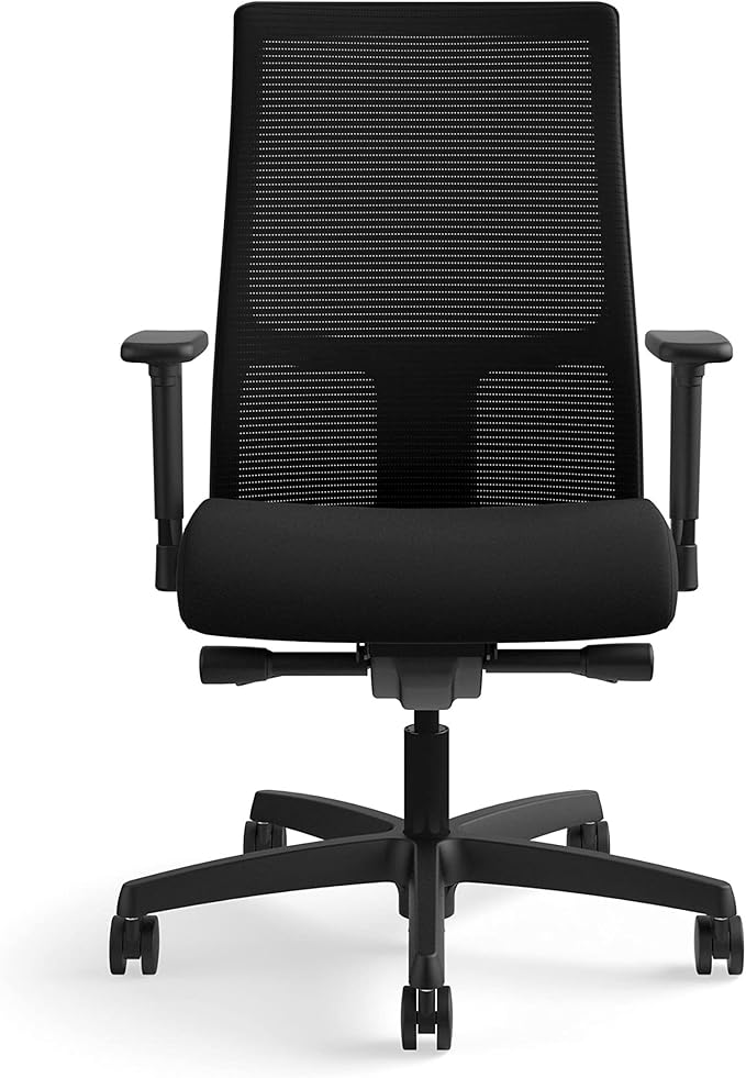 HON Ignition Series High-Back Work Chair - Mesh Computer Chair for Office Desk, Black (HONIW103CU10), Black CU10
