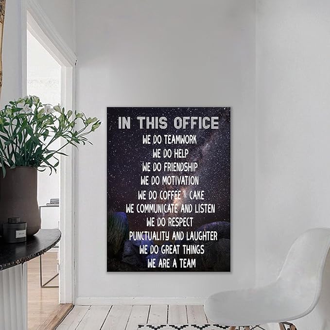 Teamwork Motivational Framed Canvas Poster Print Wall Decor Inspirational Entrepreneur Quotes Picture Painting Artwork for Modern Home Living Room Office Workplace Gym Ready to Hang [30''Wx 40''H]