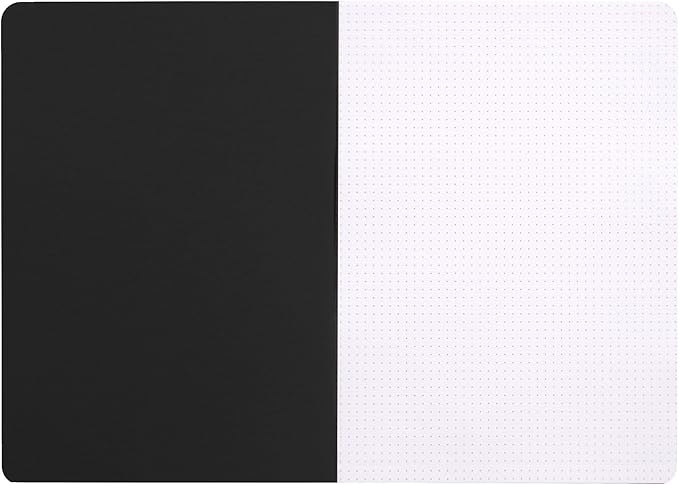 Rhodia Slim Staplebound Notebooks - Dots 48 sheets - 8 1/4 x 11 3/4 in. - Black cover