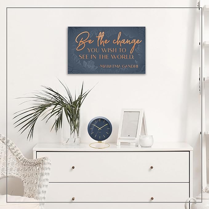 Inspirational Wall Art Framed Canvas - Wall Decor for Bedroom, Office, Living Room- 10 x 16.5 Inch Motivational Print