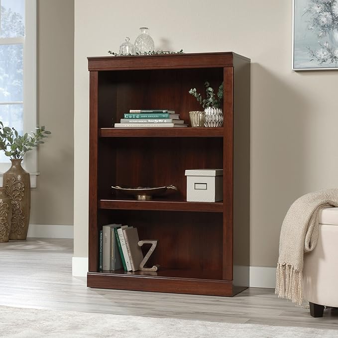 Realspace® 45" H 3-Shelf Bookcase, Mulled Cherry