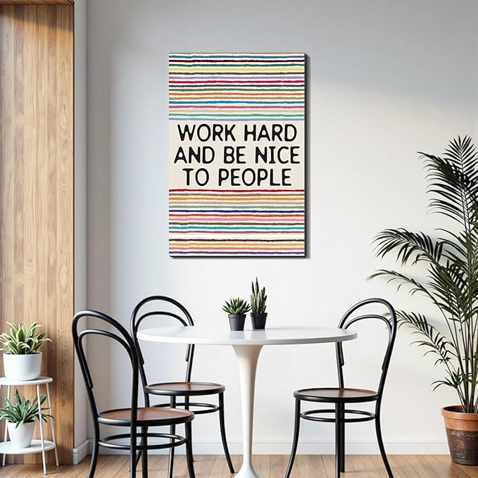 Vintage Style Motivational Framed Canvas Wall Art Quote Prints Wall Decor for Gym Office Man Cave Bedroom Living Room Dorm Made in USA