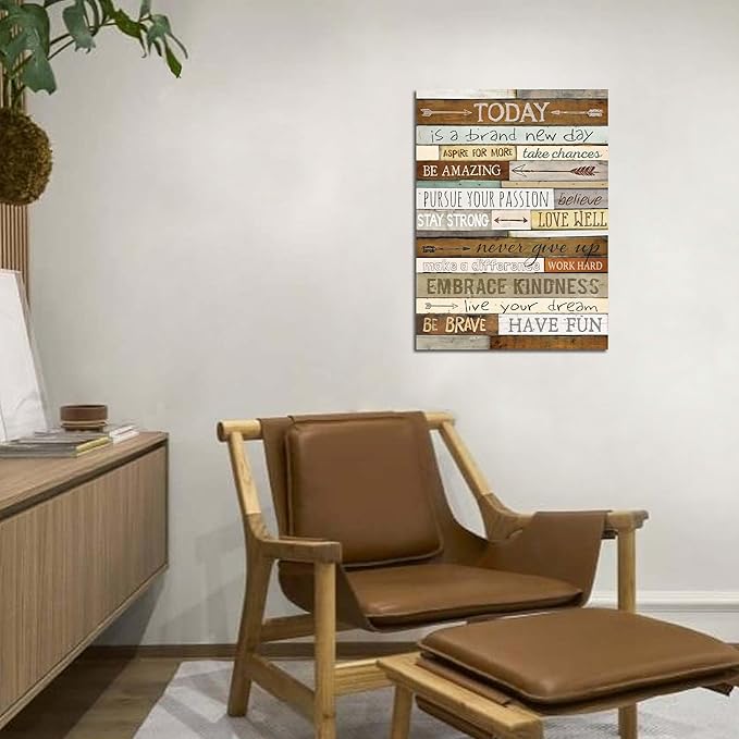 Inspiration Wall Art for Office Quotes Theme Wall Decor for Women Motivational Canvas Prints Framed Wall Art for Bathrooms Motivational Modern Canvas Art Wall Decor Office Size 16 x 24 Inch