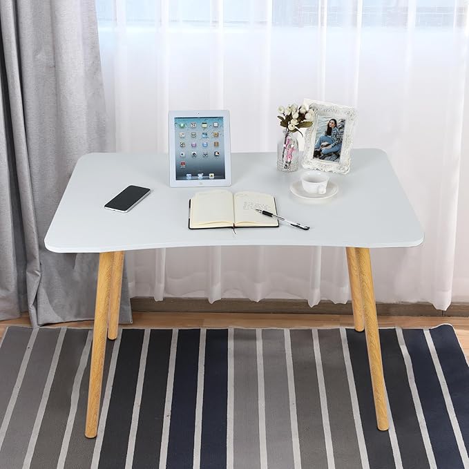 Computer Desk Computer Writing Desk Style Desk Ergonomic Arc Design for Home Office Study PC Work Writing Table (Large Size)