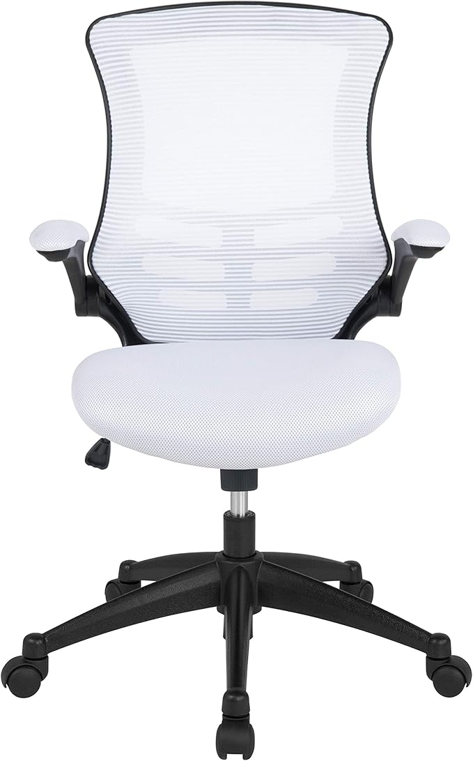 Flash Furniture Kelista Office Chair, Ergonomic, Mid-Back, Black Mesh with Swivel