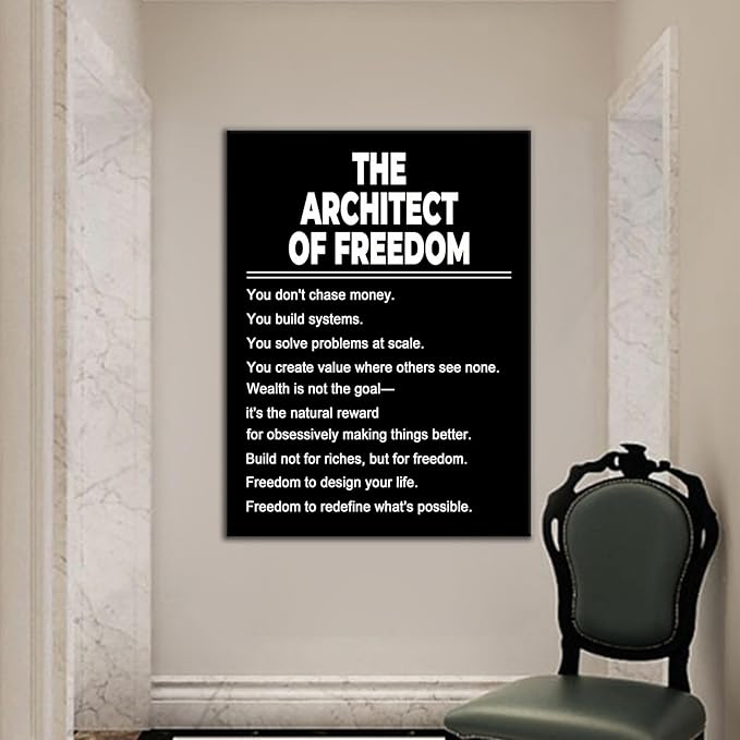 Motivational Quote Office Canvas Wall Decor Inspirational Wall Art Poster Prints Artwork Picture Painting Artwork for Modern Home Living Room School Gym Stretched and Framed [30''W X 40''H]