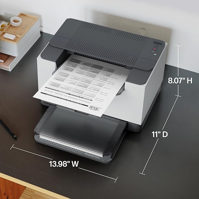 HP LaserJet M209d Laser Printer, Black and White, Automatic Duplex, USB Connection Only (Cable Included), Ideal in Home Office (8J9L0F) (Renewed)