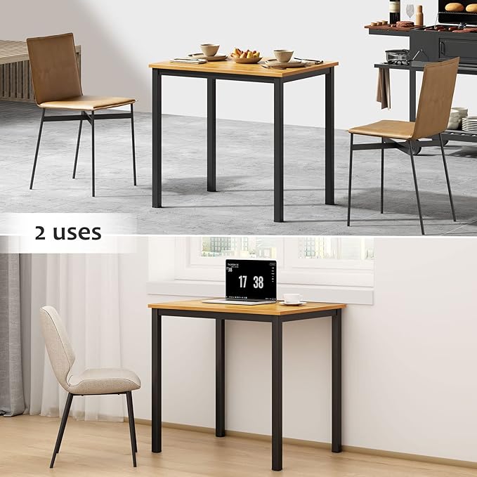 SogesHome Modern Simple Office Computer Desk, 31.5" inches Small Gaming Table Workstation for Home Office, Study Writing Desk Dining Table, White