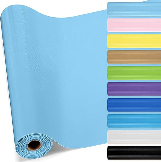 16 in x 40 Ft Fabric Bulletin Board Roll Classroom Non Woven Fabric Background Decorations Waterproof Wrinkle Resistant Bulletin Board for Back to School Wall Decor(Light Blue,Pure)