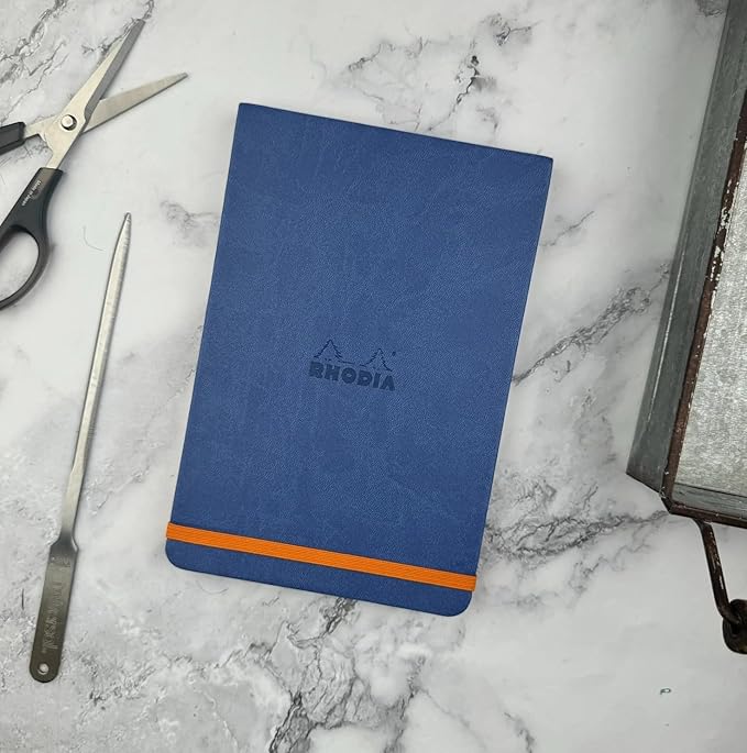 Rhodia Rhodiarama Webnotebook - Lined 96 Sheets - 5 1/2 x 8 1/4 - Sapphire Cover