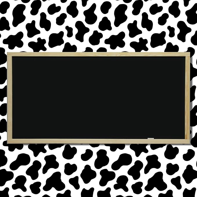 Tenceur Wrapping Paper Roll Bulletin Board Borders Paper Fade Resistant Decorative(24 Inch X 100ft,Cow Pattern)