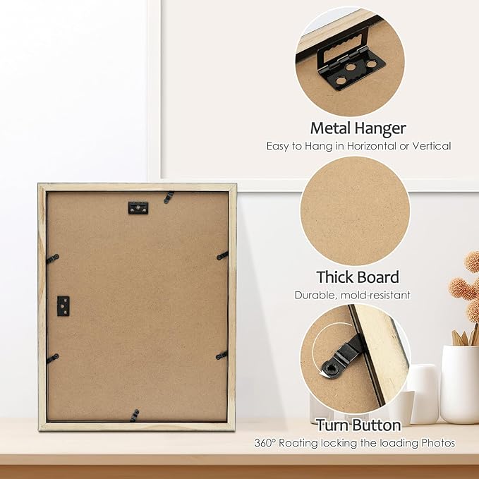 Golden State Art 11x14 Dark Brown Wood Picture Frame - White Mat for 5x7 and 4x6 Photos - Real Glass, Sawtooth Hanger, Swivel Tabs - Wall Mounting - Great for Posters, Weddings, and Engagements