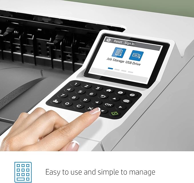 HP LaserJet Enterprise M406dn Monochrome Duplex Printer (3PZ15A) (Renewed)