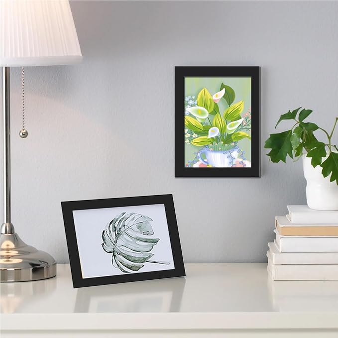 Pacome Picture Frames set with Two 11x14, Four 8x10, Four 5x7 Gallery Wall Frame Set, Collage Picture Frame,10Pack Farmhouse wood Photo Frames for living room Wall Gallery Decor or Desk,Black