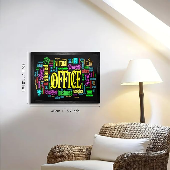 Inspirational Wall Art for Office Wall Decor for Office Motivational Quotes Canvas Prints Artwork Black Framed Contemporary Home Workspace Desk Decorations 12x16 Inch