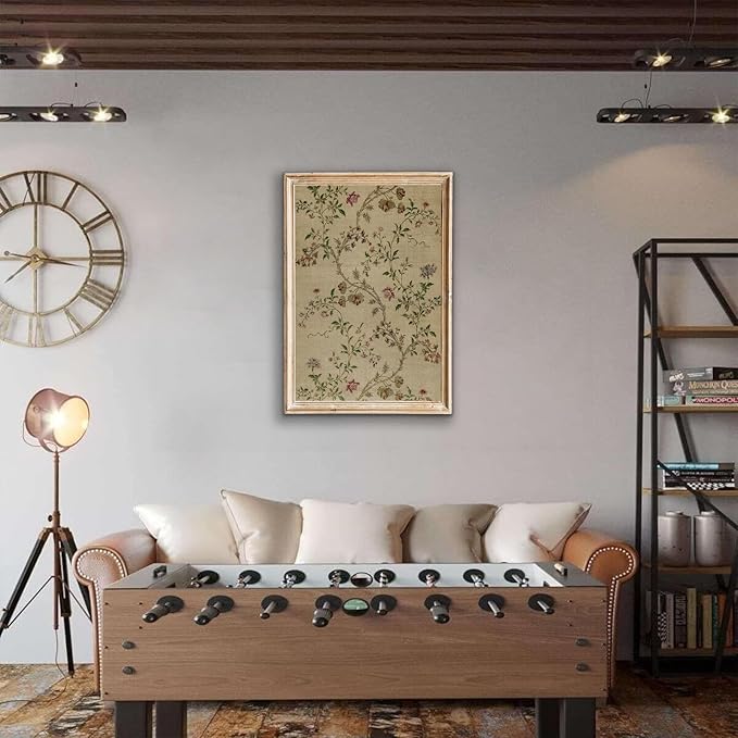 Vintage Botanical Wall Art Decor Antique Floral Canvas Wall Art Neutral Flower Prints Poster Vintage Farmhouse Pictures Painting Aesthetic Floral Artwork for Living Room Bedroom, 16"X24" Unframed