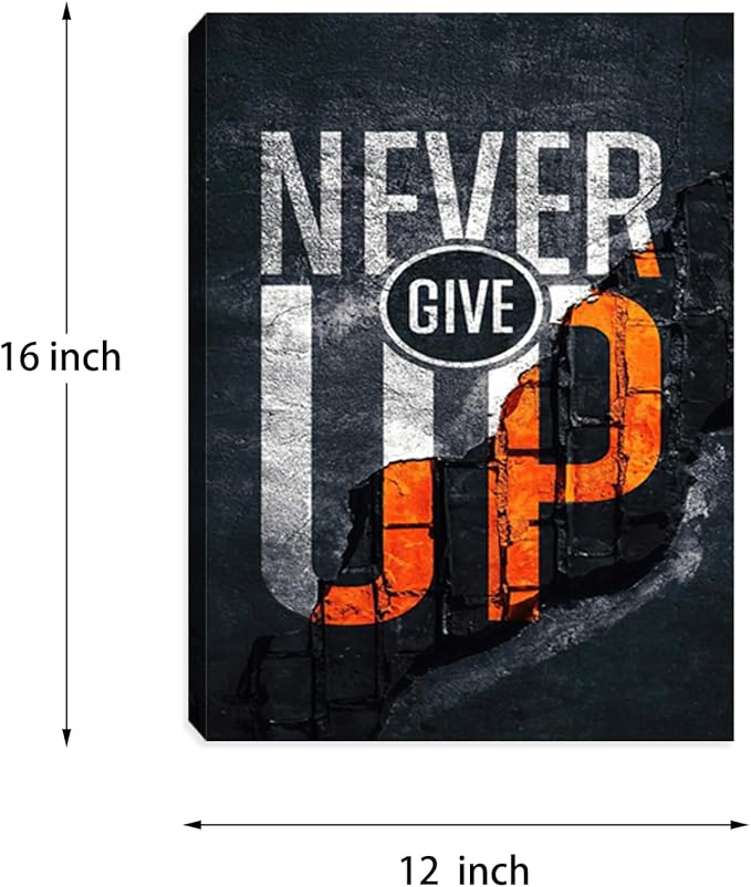 Motivational Wall Art Inspirational Office Wall Decor Canvas Wall Painting Picture Poster Prints Artwork Canvas Art Wall Decorations for Living Room Bedroom Workplace Office 12"x16"