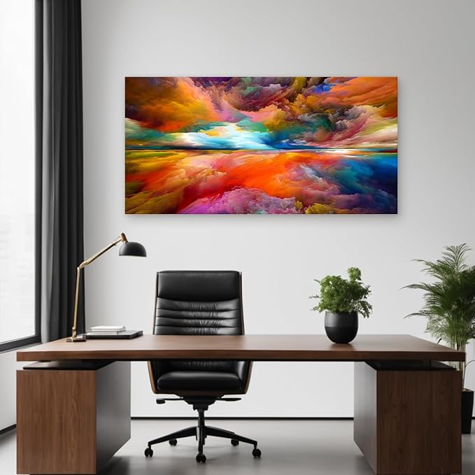 YYYYHPP YP2098 Abstract Wall Art Colorful Clouds Landscape Pictures Canvas Prints Paintings Ready to Hang for Living Room Bedroom Kitchen Home and Office Wall Decor