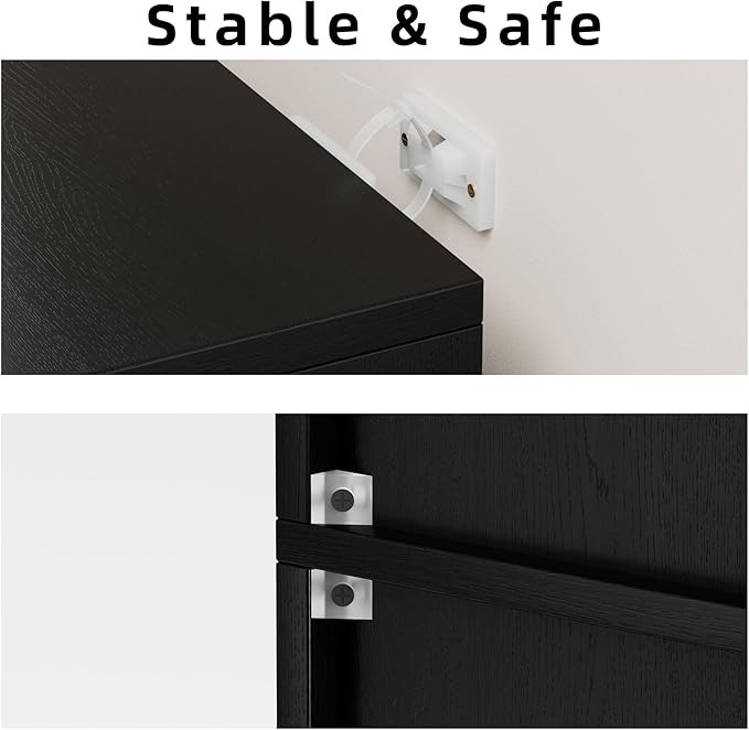 JAMFLY Narrow Tall Bookshelf 6 Shelf Bookcase Vertical Storage, Slim Profile Tall Narrow Storage Unit for Home Office, Living Room, Bedroom, Black