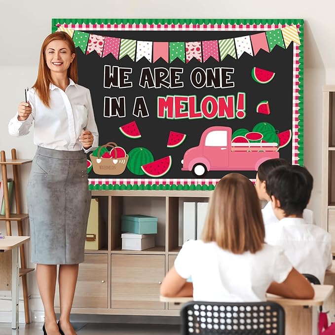 Summer Watermelon Bulletin Board Set Watermelon Truck Classroom Decorations Back to School One in a Melon Bulletin Board Decor Summer Watermelon Cutouts for Shcool Nursery Decor