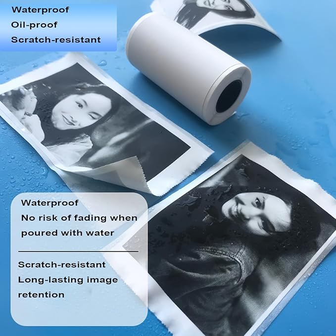57x25mm Thermal Sticker Paper, 10 Rolls for Mini Thermal Printers – Colorful Self-Adhesive Labels, Compatible with Mini Printers & Label Makers, for DIY, Office, Kids' Cameras