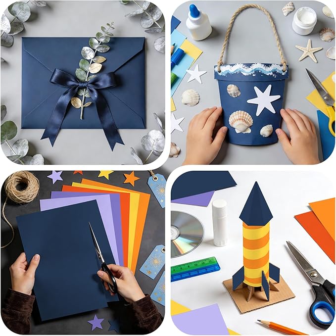 Blue Cardstock 8.5" x 11 ",Cardstock Paper,Navy Blue Cardstock,40 Sheets Dark Blue Card Stock for Party,Invitations,Art,Drawing,Menus,DIY Cards, Tags,Crafts Certificates,School,Office Printing