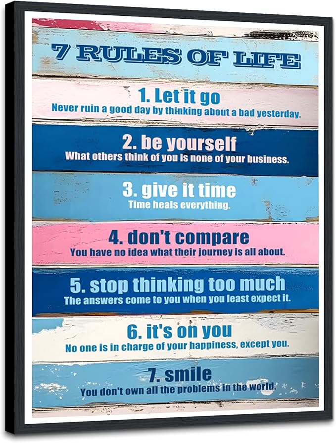 Novatique Motivational Wall Art Inspirational Wall Art Decor for Office Motivational Poster Wall Decor Framed Ready to Hang for Bedroom,12 x 16inch