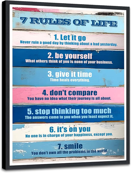 Novatique Motivational Wall Art Inspirational Wall Art Decor for Office Motivational Poster Wall Decor Framed Ready to Hang for Bedroom,12 x 16inch