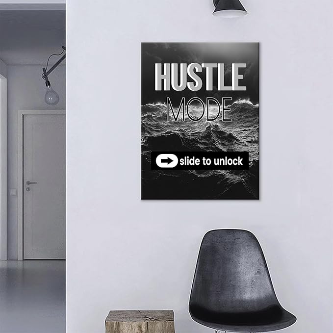 Motivational Canvas Poster Wall Art Inspirational Entrepreneur Quotes Print on Canvas Positive Affirmation Picture Painting Wall Decor Artwork for Bedroom Classroom Stretched and Framed [18''Hx24''W]
