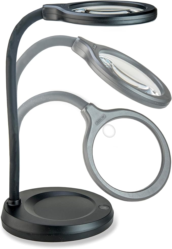 Carson DeskBrite300 2X Aspheric Magnifier Desk Lamp with 5X Spot Lens (LM-30)