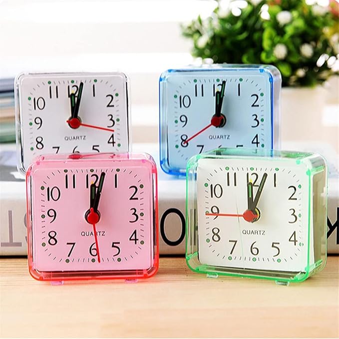 Alarm Clock Electronic Alarm Clock, Bedside Clocks Battery Powered, Silent Non Ticking Clock, Easy Set, Quartz Table Clock for Heavy Sleepers Kids Elder Bedroom Office c