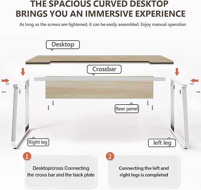 Gaming Desk Computer Writing Table Student Art Modren Simple Style PC Wood Suitable for Home Office,Bedroom
