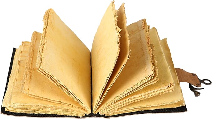 TUZECH Book of Spells Mother Of Earth Leather Bound Journal Deckle Edge Paper Tree of Life Antique Embossed Bound Daily Notebook With Colorful Print Journal Antique Vintage Book for Men and Women
