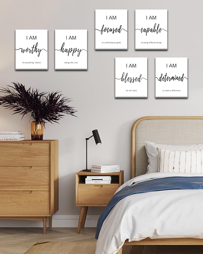 Drsoum Inspirational Wall Art Office Decor, Motivational Wall Art Prints for Office Bedroom Living Room Classroom, 8"x10",FRAMED