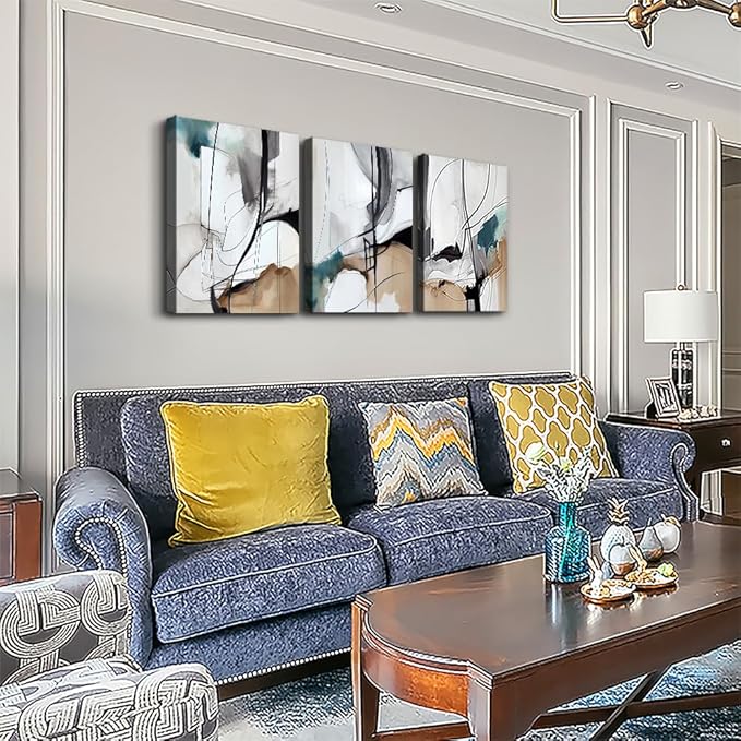 DZRWUBHS Canvas Wall Art For Living Room Large Wall Decor For Bedroom Modern Family Frame Canvas Art Office Decor Abstract Wall Painting Pictures Artwork Ready To Hang Room Home Decorations 3 Piece